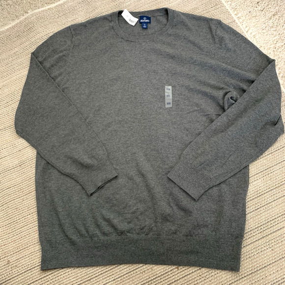 Old Navy Other - Old Navy Sweater Men XXL Gray Cotton Blend Long Sleeve Soft Lightweight Knit NEW